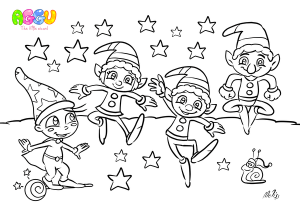 Aggu Jingle Bells coloring page thumbnail